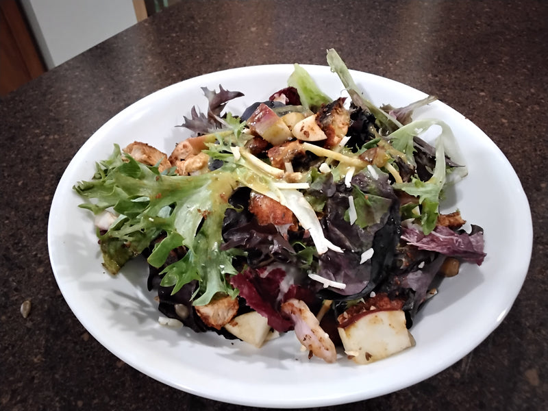 Spicy Chicken and Spring Greens Salad