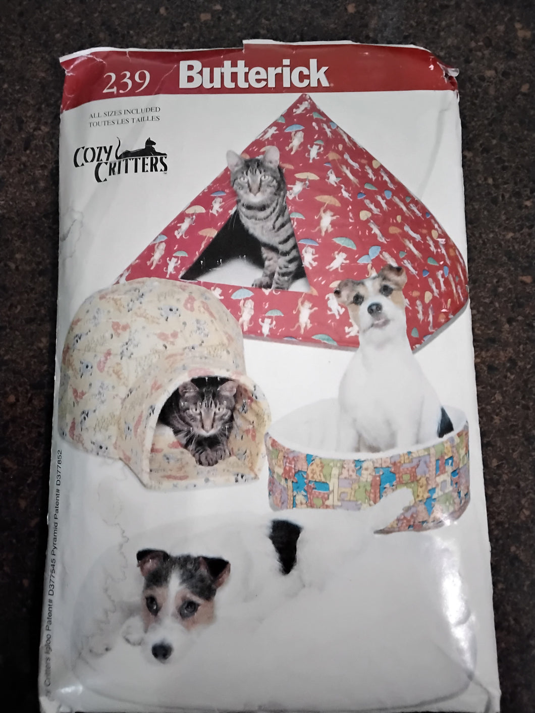 Pet Beds Sewing Pattern - Butterick #239