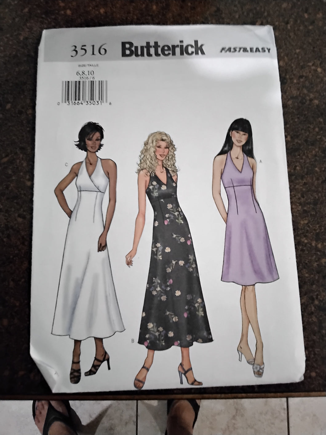 Vintage Dress Sewing Pattern - Size 6-8-10 - Butterick #3516