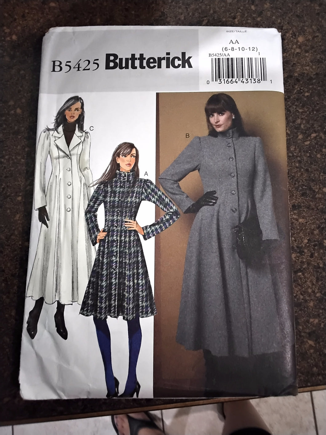 Vintage Misses Coat Sewing Pattern - Size AA - 6-8-10-12 (Petite Option) - Butterick #B5425