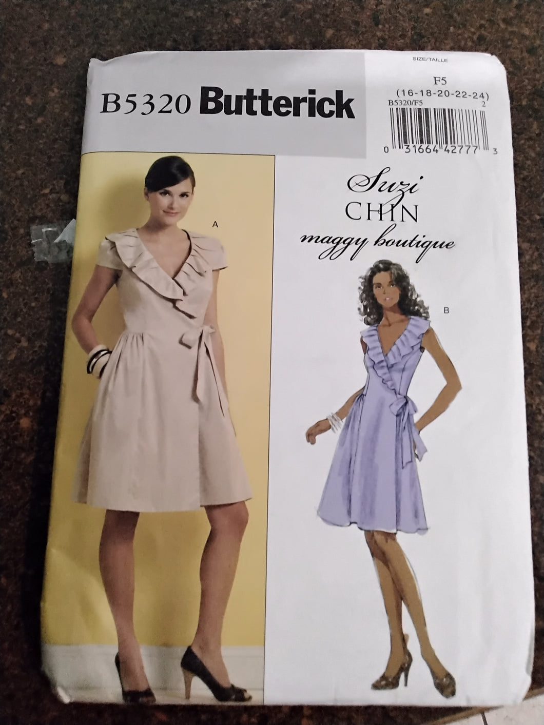 Vintage Dress Sewing Pattern - Size F5 - 16-18-20-22-24 - Butterick #5320