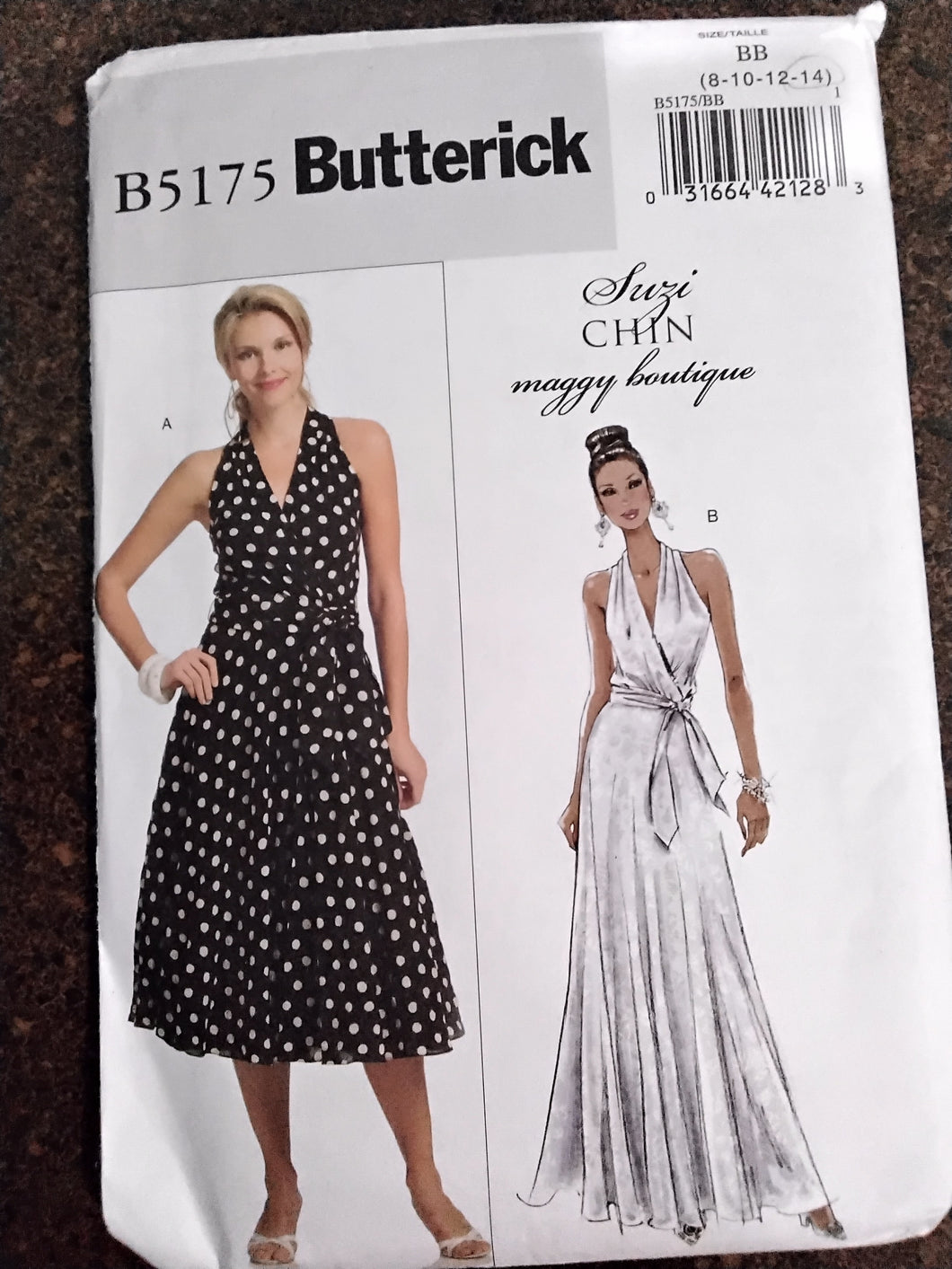 Vintage Dress Sewing Pattern - Size BB - 8-10-12-14 - Butterick #5175