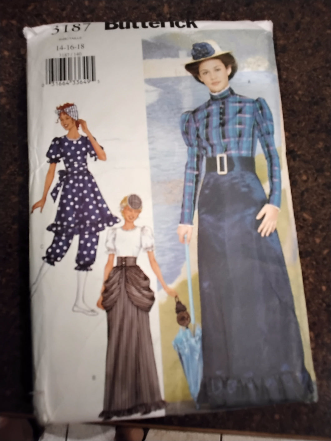 Vintage Misses Costume Sewing Pattern - Size 14-16-18 - Butterick #3182