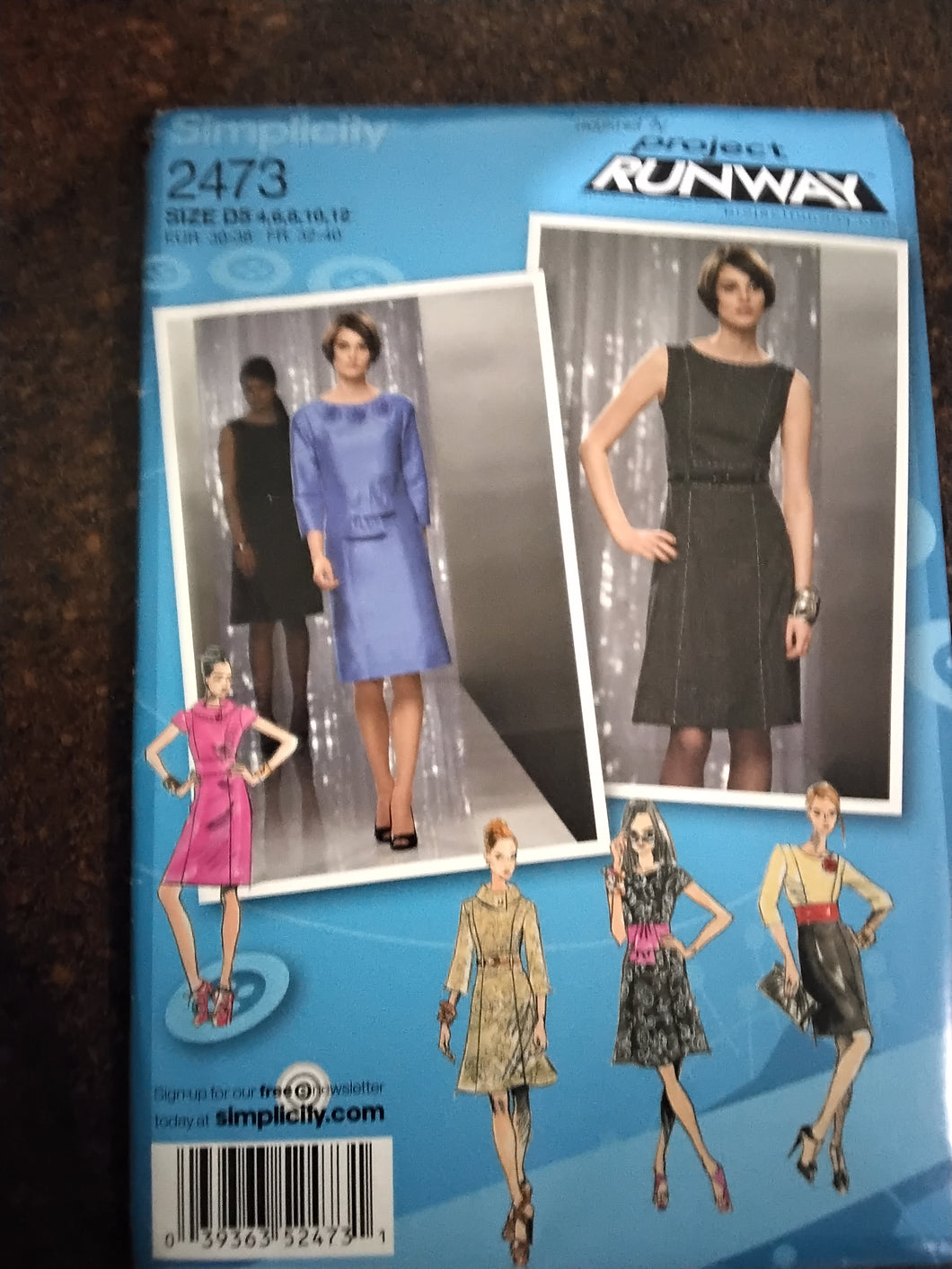 Misses Dress Sewing Pattern - Size D5 - 4-6-8-10-12 - Simplicity #2473