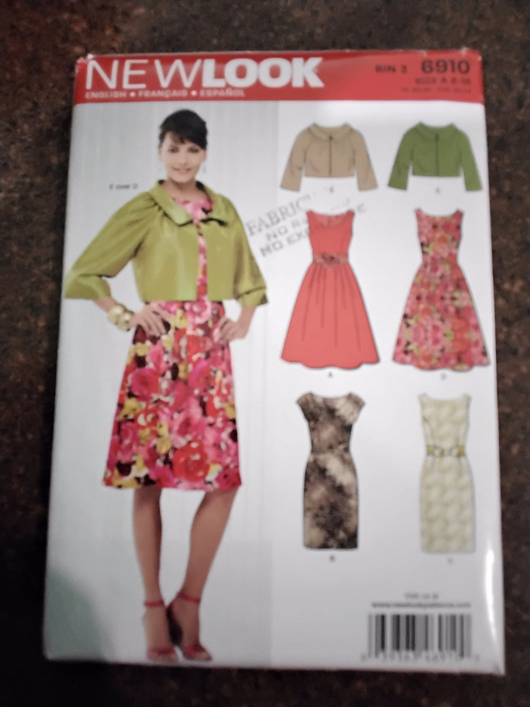 Dress and Jacket Sewing Pattern - Size A -8-18  - New Look #6910