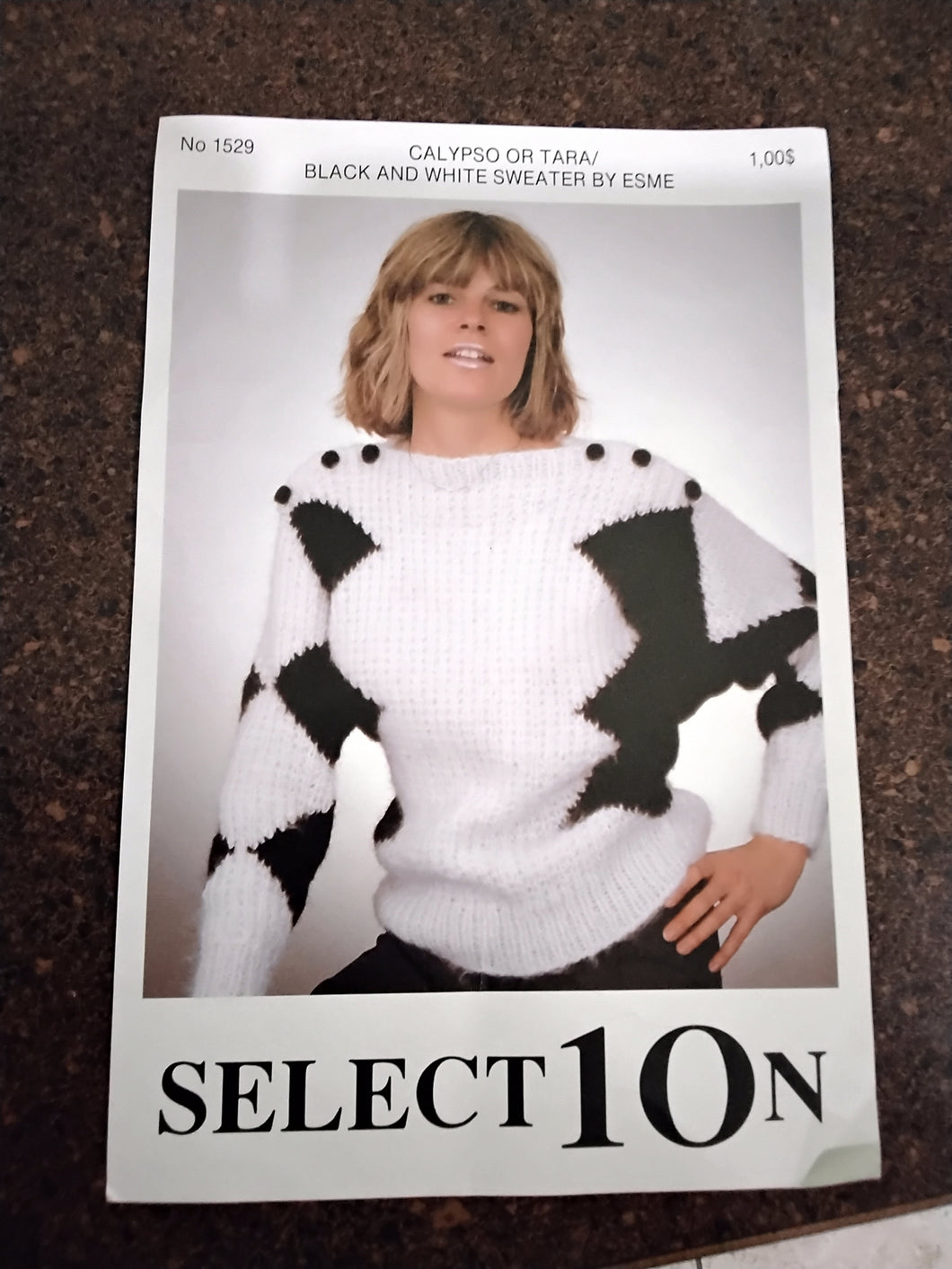 Vintage Sweater Knitting Pattern - Sizes - One Size Fits 32-38 -Select10n #1529