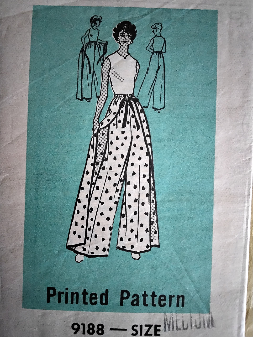 Vintage Pantskirt Sewing Pattern - Size - Medium - #9188